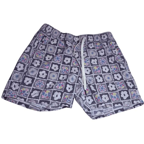 Fair Harbor Men's Floral Stretch Drawstring Swim Shorts Multicolor Size Small - Picture 1 of 8